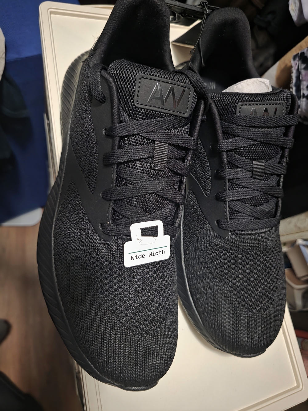 Athletic Works Men's Black Athletic Running Shoes 11.5W